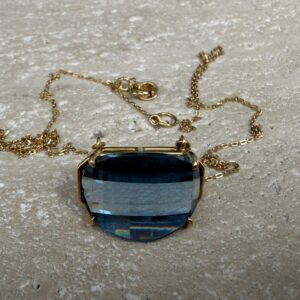 🌟 Colar em ouro amarelo 18K com topázio Swiss